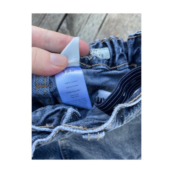 Y2K Oshkosh B'Gosh Denim Blue Jeans Straight Whiskering Fade Adjustable Sz 12S - Picture 5 of 7